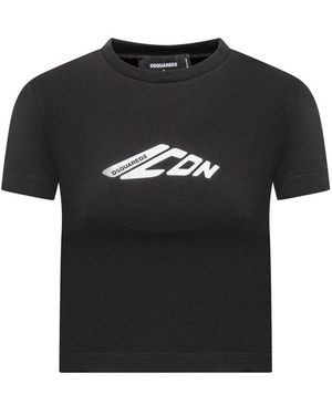 VIPSALE★【DSQUARED２】Icon New Generation Loose Fit T-Shirt Icon New Generation Loose Fit T-Shirt