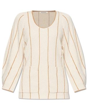 By Malene Birger Striped Knit Jumper - Natural