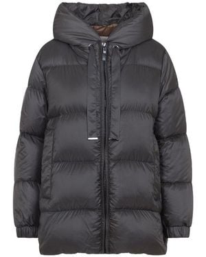 Max Mara Zip-Up Hooded Jacket - Black