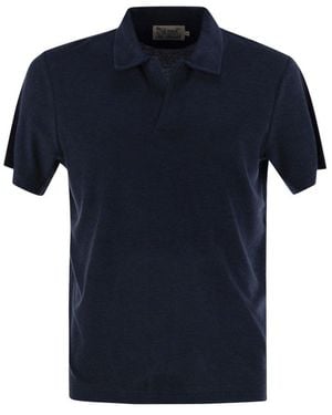 Mc2 Saint Barth Jeremy Terry Buttonless Polo Shirt - Blue