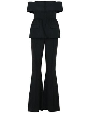 Self-Portrait 'Bardorot' Jumpsuit - Black