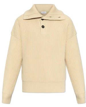 Alexander McQueen Funnel Neck Jumper - Natural