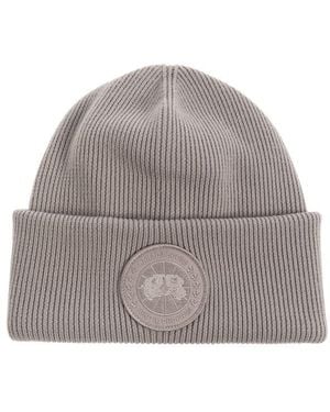 Canada Goose Logo Patch Beanie - Grey