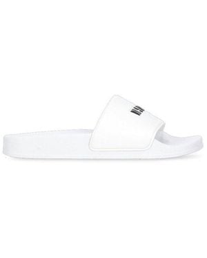 MSGM Logo Printed Slides - White