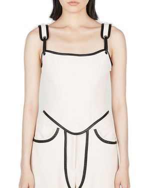 Paris Georgia Basics Lottie Quilted Bodice Top - Natural