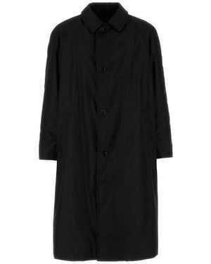 Prada Button-Up Long Coat - Black