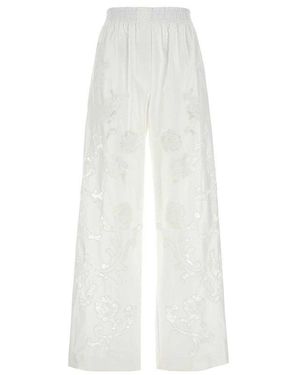 Magda Butrym Poplin Wide-Leg Pant - White