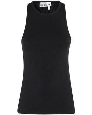 REMAIN Birger Christensen Knotted Tank Top - Black