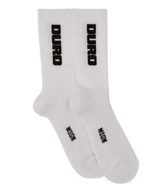 MSGM Sock With Logo - White