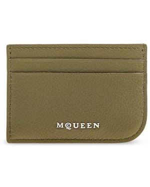 Alexander McQueen Sling Logo Plaque Card Holder - Green