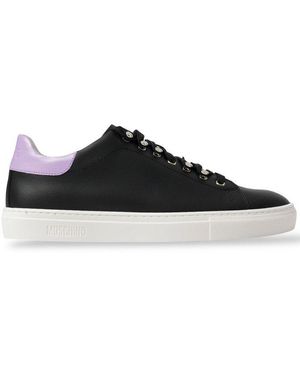 【送料&関税込】Moschino Round Toe Lace-up Sneakers Moschino Round Toe Lace-Up Sneakers in Black for Men | Lyst