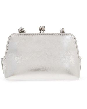 Jil Sander Pastel Leather Micro Goji Crossbody Bag in Green