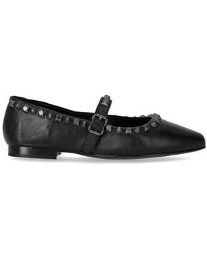 Ash Embellished Ballerina Shoes - Black