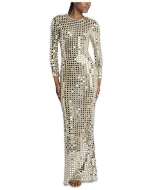 retroféte Rialta Sequin Dress - Natural