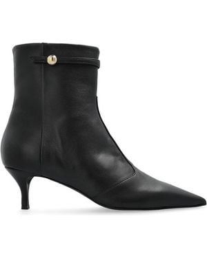 Furla Pointed Toe Heeled Ankle Boots - Black