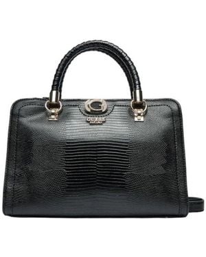 Guess Orlina Embossed Tote Bag - Black
