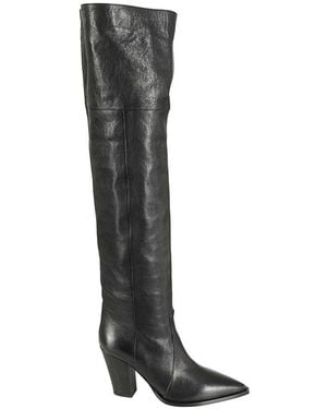 Bettina Vermillon Over-The-Knee Boots - Black