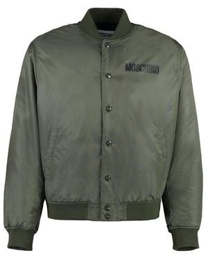 Moschino Metal Logo Bomber Jacket in Black for Men | Lyst Moschino Metal Logo Bomber Jacket in Black for Men | Lyst
