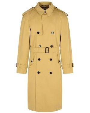Burberry 'Highbury' Cotton Trench Coat - Yellow
