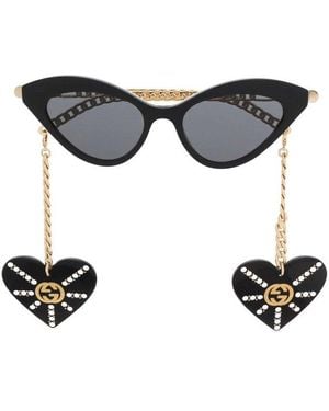Gucci Cat-Eye Frame Sunglasses - Black