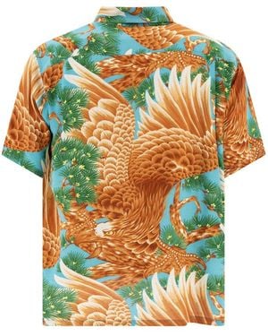 Toyo Enterprise Printed Short Sleeve Shirt - Brown