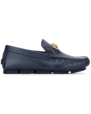 Versace Medusa Head Slip-On Loafers - Blue