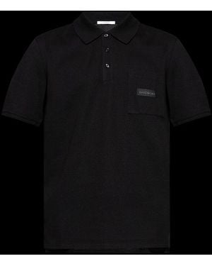 Givenchy Logo Embroidered Short-Sleeved Polo Shirt - Black