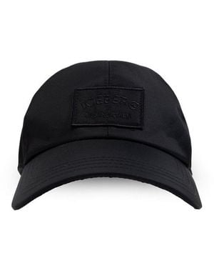 Iceberg Logo-Embroidered Baseball Cap - Black