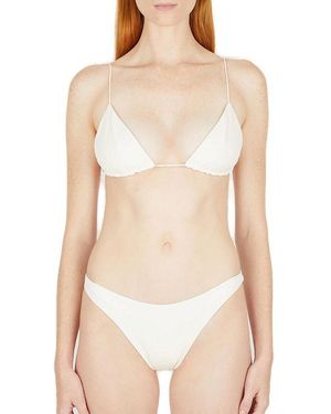 Ziah Fine Strap Triangle Top - White