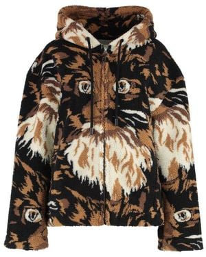 JW Anderson Fleece Hooded Jacket - Black