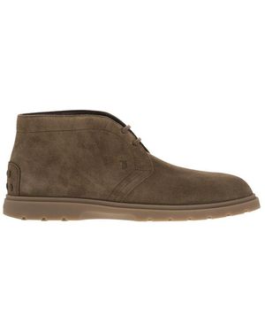 Tod's Suede Leather Boots - Brown