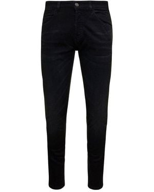 Lardini Mid-Rise Slim-Fit Jeans - Blue