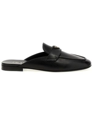 Prada Leather Mules | Black | FARFETCH CA