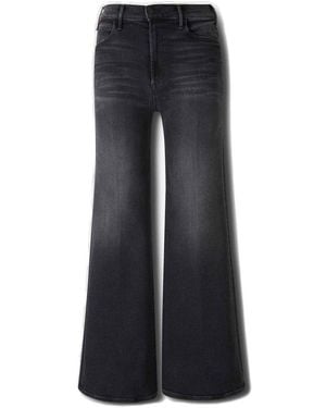 Mother The Hustler Roller Sneak Jeans - Black