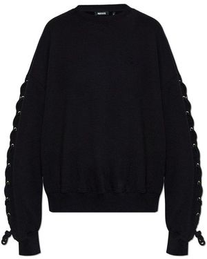 ROTATE BIRGER CHRISTENSEN Lace-Up Sleeve Jumper - Blue
