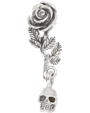 Emanuele Bicocchi Rose And Skull Earring - Metallic