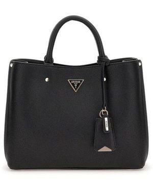 Guess Meridian Satchel Bag - Black