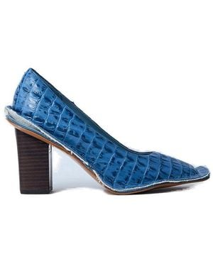Martine Rose X Clarks Embossed High-Heeled Court Shoes - Blue