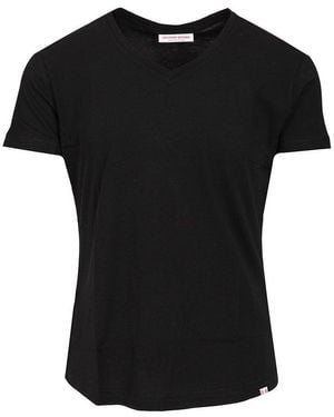 Orlebar Brown V-Neck T-Shirt - Black