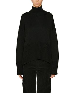 Dondup High-Neck Ribbed Sweater - Black