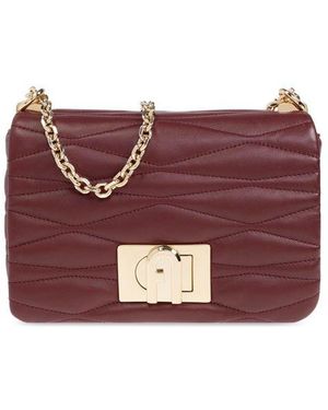 ショルダーバッグ・ポシェット FURLA1927 Quilted Small Shoulder Bag Furla Women's 1927 Soft Black Quilted Leather Crossbody