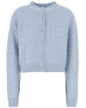 Prada Button-up Knitted Cardigan - Blue