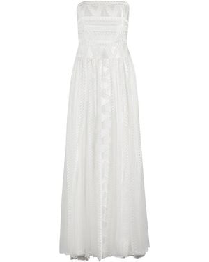 ERMANNO FIRENZE Strapless Maxi Dress - White