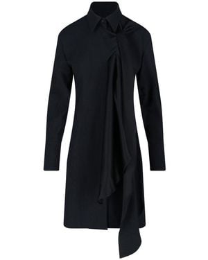 Victoria Beckham Classic-Collar Mini Shirt Dress - Blue