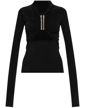 Rick Owens Prong Cropped Top - Black