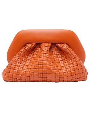 THEMOIRÈ Tia Weaved Clutch Bag - Orange