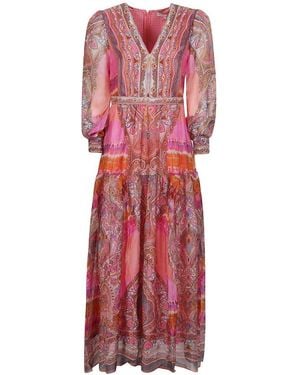 Hale Bob Allison Chiffon Maxi Dress - Red