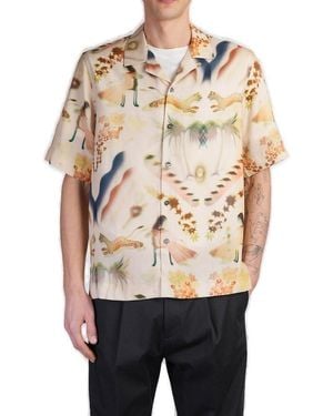 Paul Smith Lumiere Printed Short-sleeve Shirt - Natural