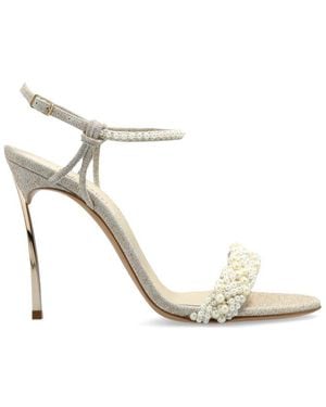 Casadei Pearl-embellished Heeled Sandals - White