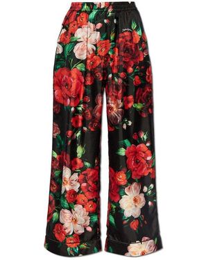 パンツ Dolce & Gabbana Rose Print Pajama Pants Rose-print twill pajama pants in Print for Girls